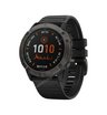 Часы Garmin Fenix 6X Pro Solar титановый серый DLC с черным ремешком