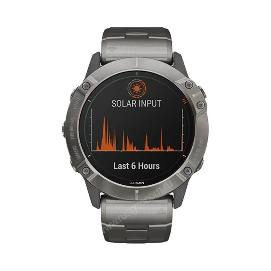 Часы Garmin Fenix 6X Pro Solar титановый с титановым браслетом