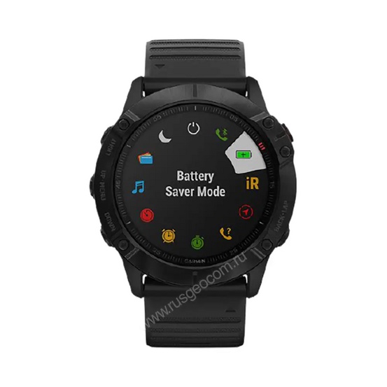 Часы Garmin Fenix 6X Pro черные с черным ремешком
