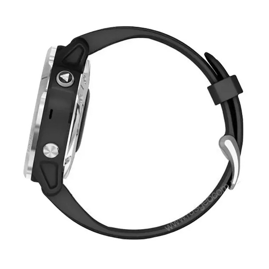 Часы Garmin Fenix 6S Solar серебристый с черным ремешком