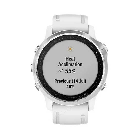 Часы Garmin Fenix 6S белые с белым ремешком