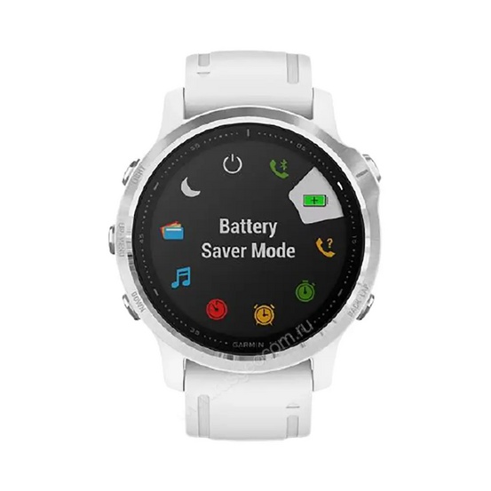 Часы Garmin Fenix 6S белые с белым ремешком