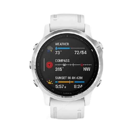 Часы Garmin Fenix 6S белые с белым ремешком