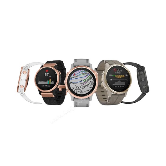 Часы Garmin Fenix 6S белые с белым ремешком