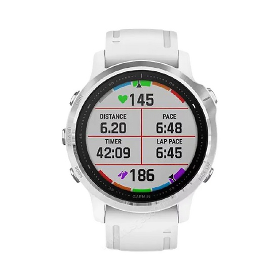Часы Garmin Fenix 6S белые с белым ремешком