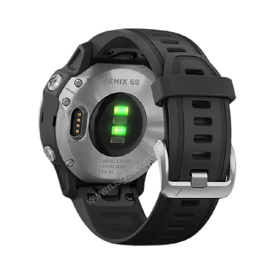 Часы Garmin Fenix 6S серебристые с черным ремешком