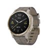 Часы Garmin Fenix 6S Sapphire золотистый с серым кожаным ремешком