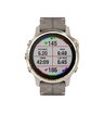 Часы Garmin Fenix 6S Sapphire золотистый с серым кожаным ремешком