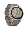 Часы Garmin Fenix 6S Sapphire золотистый с серым кожаным ремешком