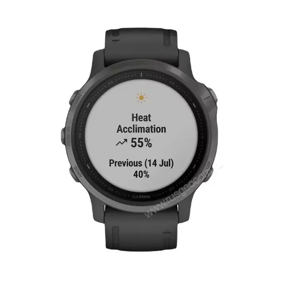 Часы Garmin Fenix 6S Sapphire серый DLC с черным ремешком