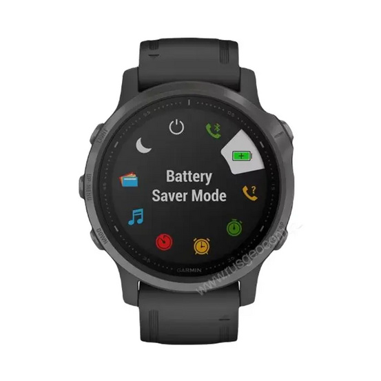 Часы Garmin Fenix 6S Sapphire серый DLC с черным ремешком