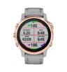 Часы Garmin Fenix 6S Sapphire розовое золото с серым ремешком