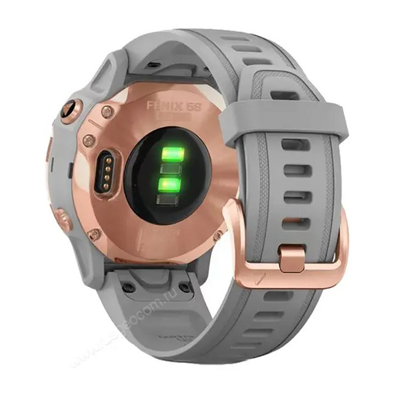 Часы Garmin Fenix 6S Sapphire розовое золото с серым ремешком