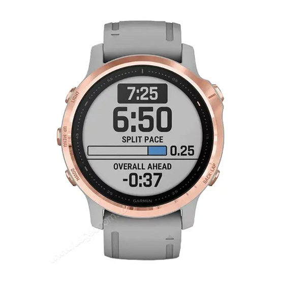 Часы Garmin Fenix 6S Sapphire розовое золото с серым ремешком