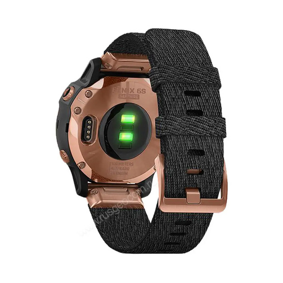 Часы Garmin Fenix 6S Sapphire розовое золото с черным нейлоновым ремешком