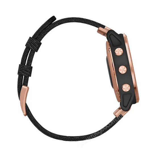 Часы Garmin Fenix 6S Sapphire розовое золото с черным нейлоновым ремешком