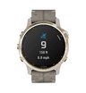 Часы Garmin Fenix 6S Pro Solar золотистый с серым замшевым ремешком