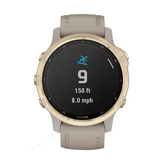 Часы Garmin Fenix 6S Pro Solar золотистый с песочным ремешком