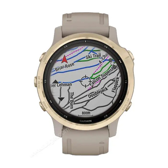 Часы Garmin Fenix 6S Pro Solar золотистый с песочным ремешком