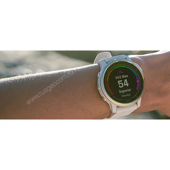 Часы Garmin Fenix 6S Pro Solar аметистовый с темно-серым ремешком