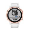 Часы Garmin Fenix 6S Pro розовое золото с белым ремешком