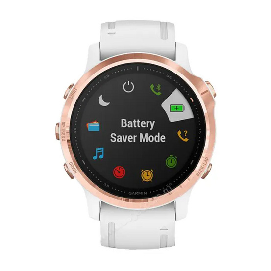 Часы Garmin Fenix 6S Pro розовое золото с белым ремешком