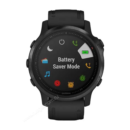 Часы Garmin Fenix 6S Pro черный с черным ремешком