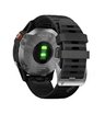 Часы Garmin Fenix 6 Solar серебристые с черным ремешком