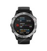 Часы Garmin Fenix 6 серебристые с черным ремешком