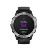 Часы Garmin Fenix 6 серебристые с черным ремешком
