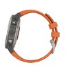 Часы Garmin Fenix 6 Sapphire титановый с оранжевым ремешком