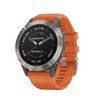 Часы Garmin Fenix 6 Sapphire титановый с оранжевым ремешком