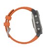 Часы Garmin Fenix 6 Sapphire титановый с оранжевым ремешком