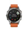 Часы Garmin Fenix 6 Sapphire титановый с оранжевым ремешком