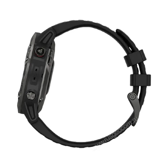 Часы Garmin Fenix 6 Sapphire серые с черным ремешком