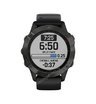 Часы Garmin Fenix 6 Sapphire серые с черным ремешком