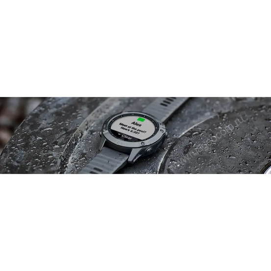 Часы Garmin Fenix 6 Sapphire черный DLC с плетеным черным нейлоновым ремешком