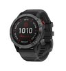 Часы Garmin Fenix 6 Pro Solar серые с черным ремешком