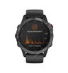 Часы Garmin Fenix 6 Pro Solar серые с черным ремешком