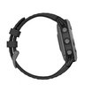 Часы Garmin Fenix 6 Pro Solar серые с черным ремешком