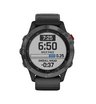Часы Garmin Fenix 6 Pro Solar серые с черным ремешком