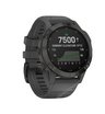 Часы Garmin Fenix 6 Pro Solar черные с серым ремешком