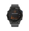 Часы Garmin Fenix 6 Pro Solar черные с серым ремешком