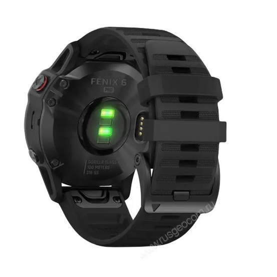 Часы Garmin Fenix 6 Pro черные с черным ремешком