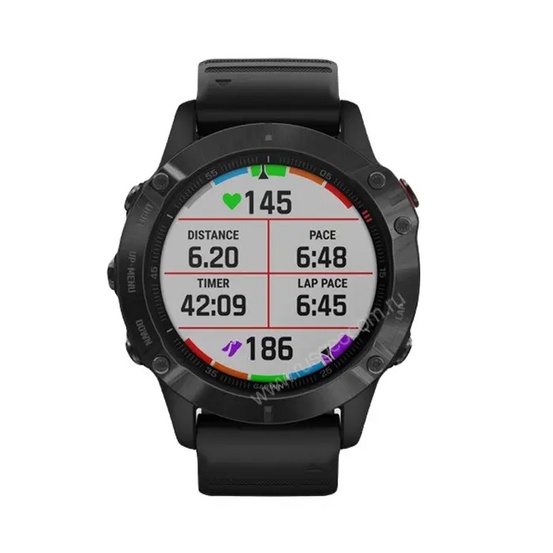 Часы Garmin Fenix 6 Pro черные с черным ремешком