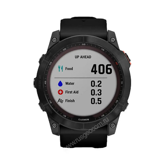 Часы Garmin Fenix 7X Solar серый с черным ремешком