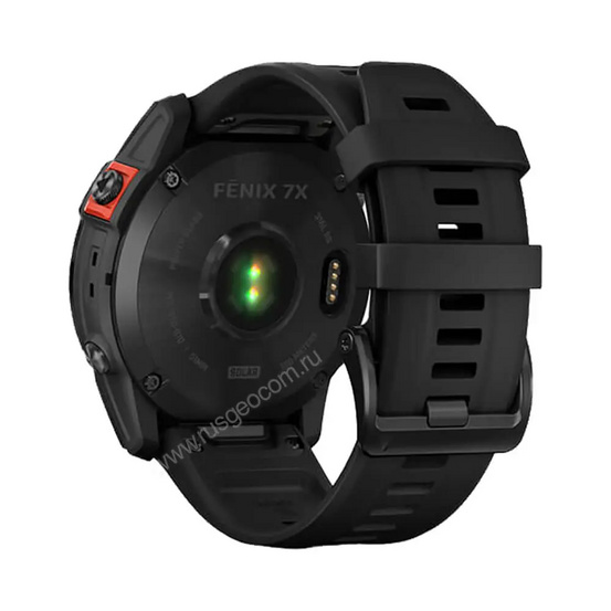 Часы Garmin Fenix 7X Solar серый с черным ремешком