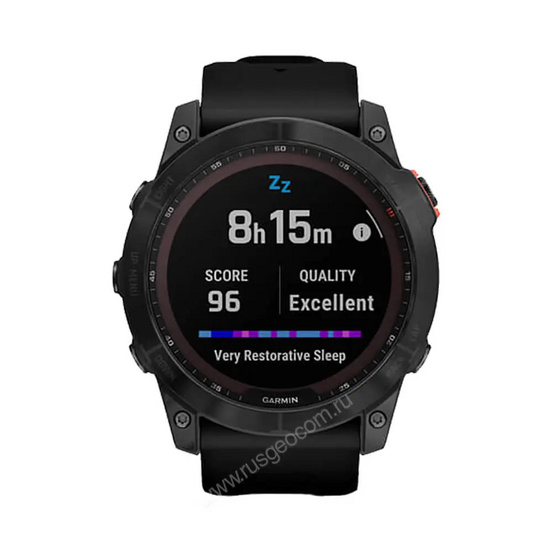 Часы Garmin Fenix 7X Solar серый с черным ремешком
