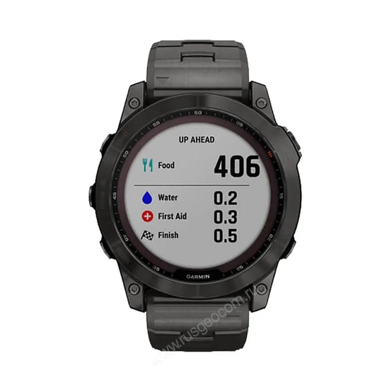 Часы Garmin Fenix 7X Sapphire Solar титановый угольно-серый DLC с угольно-серым титановым DLC браслетом