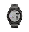 Часы Garmin Fenix 7X Sapphire Solar титановый угольно-серый DLC с угольно-серым титановым DLC браслетом